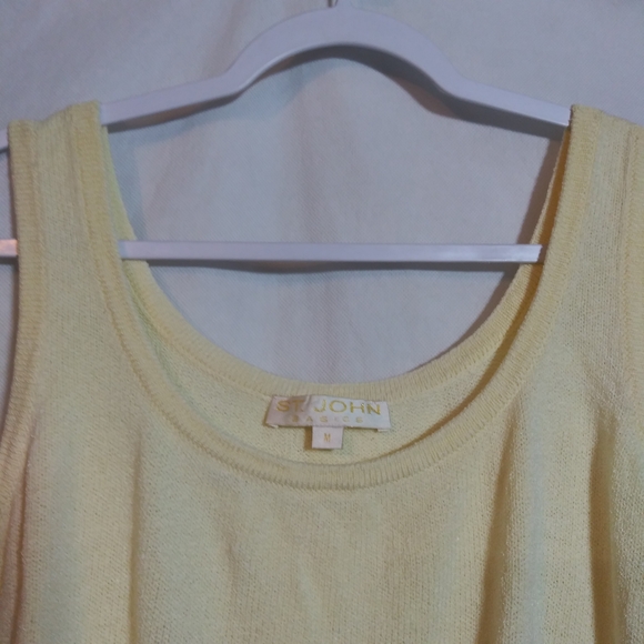 St John Vintage Basics Ivory Santana Knit Sweater Tank Top Classic Size M - Picture 3 of 7